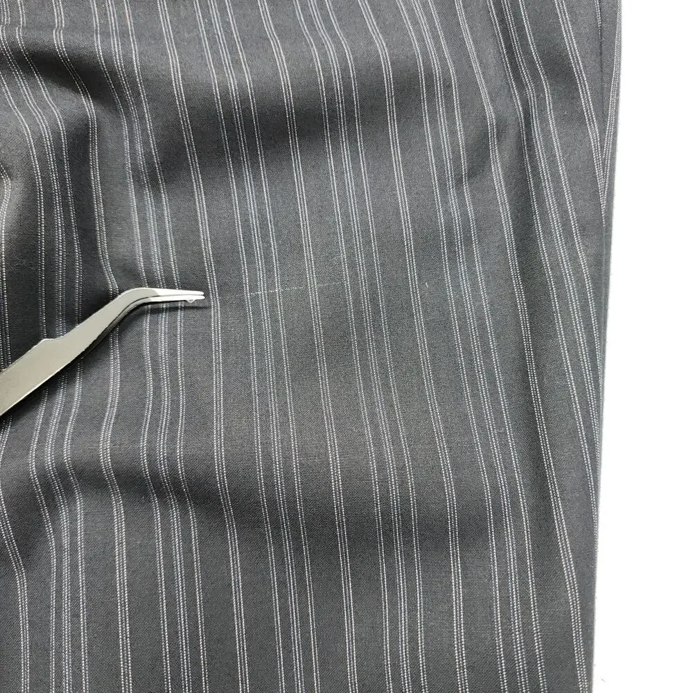 Vintage 90s‎ Point Zero Couture 2 Piece Suit Mens Size 44T/38T Black Pin Stripe